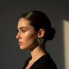 Boucles d'Oreilles « Cléopâtre » – L'Éclat Émeraude Geometric