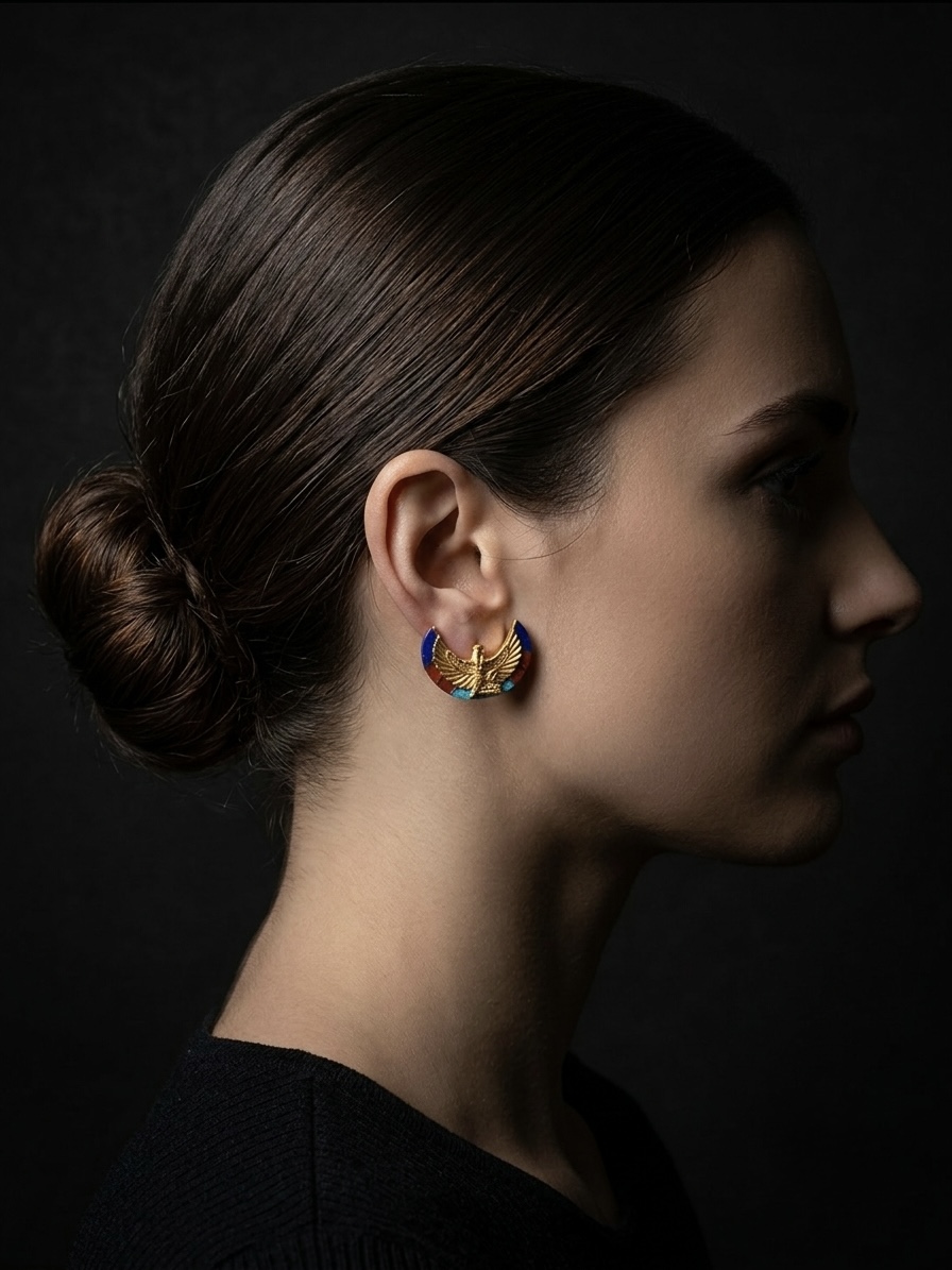 Boucles d’Oreilles Horus — Éclat du Nil
