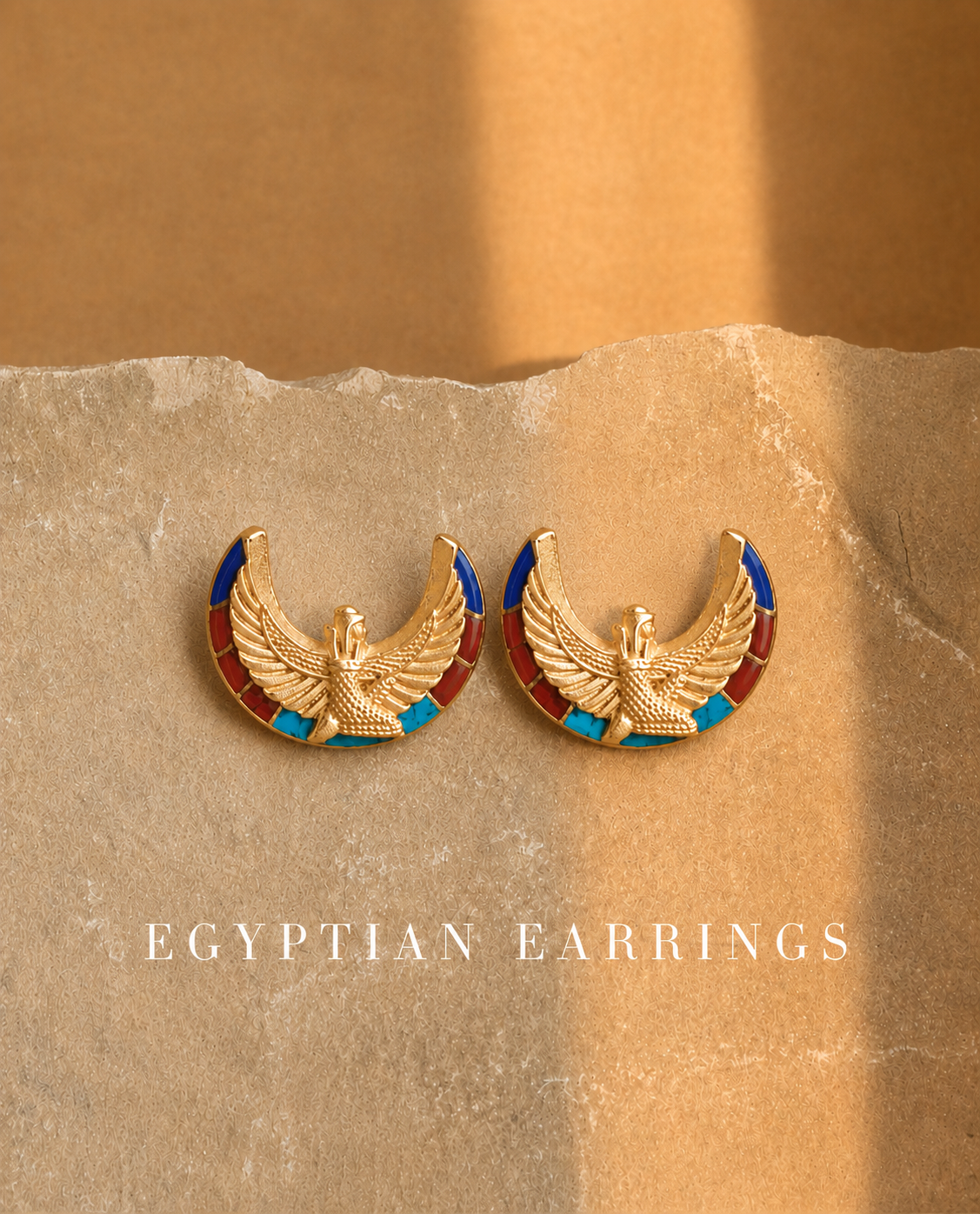 Boucles d’Oreilles Horus — Éclat du Nil