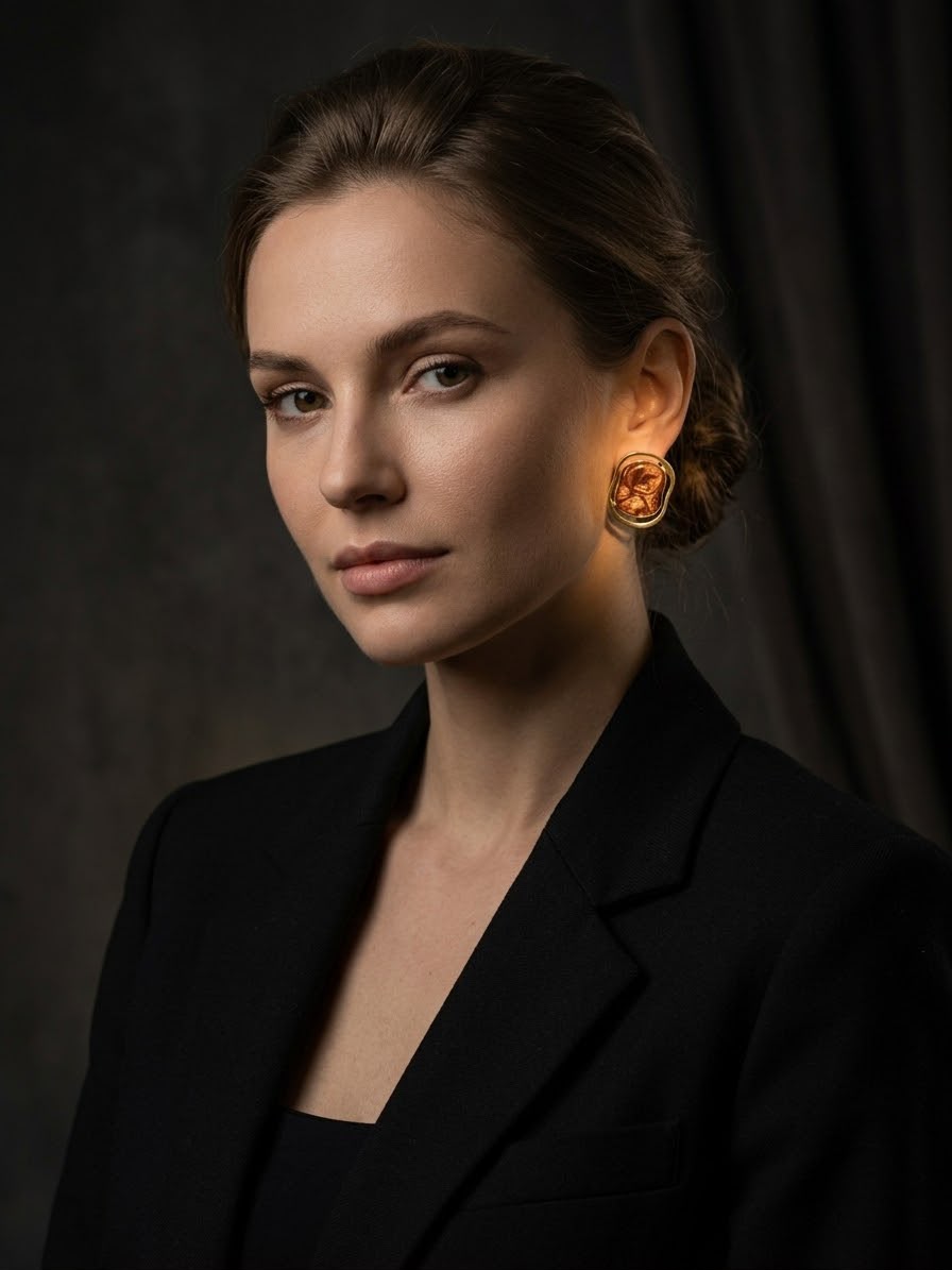 Boucles d’oreilles Ambre d’Or