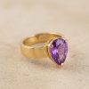 Bague Hathor — Pierre Violette & Plaqué Or 1