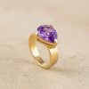 Bague Hathor — Pierre Violette & Plaqué Or 2