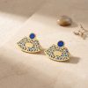 Boucles Nefertiti – Or & Lapis