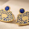 Boucles Nefertiti – Or & Lapis1